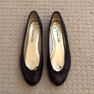 London Sole Leather “Snakeskin” Ballet Flats